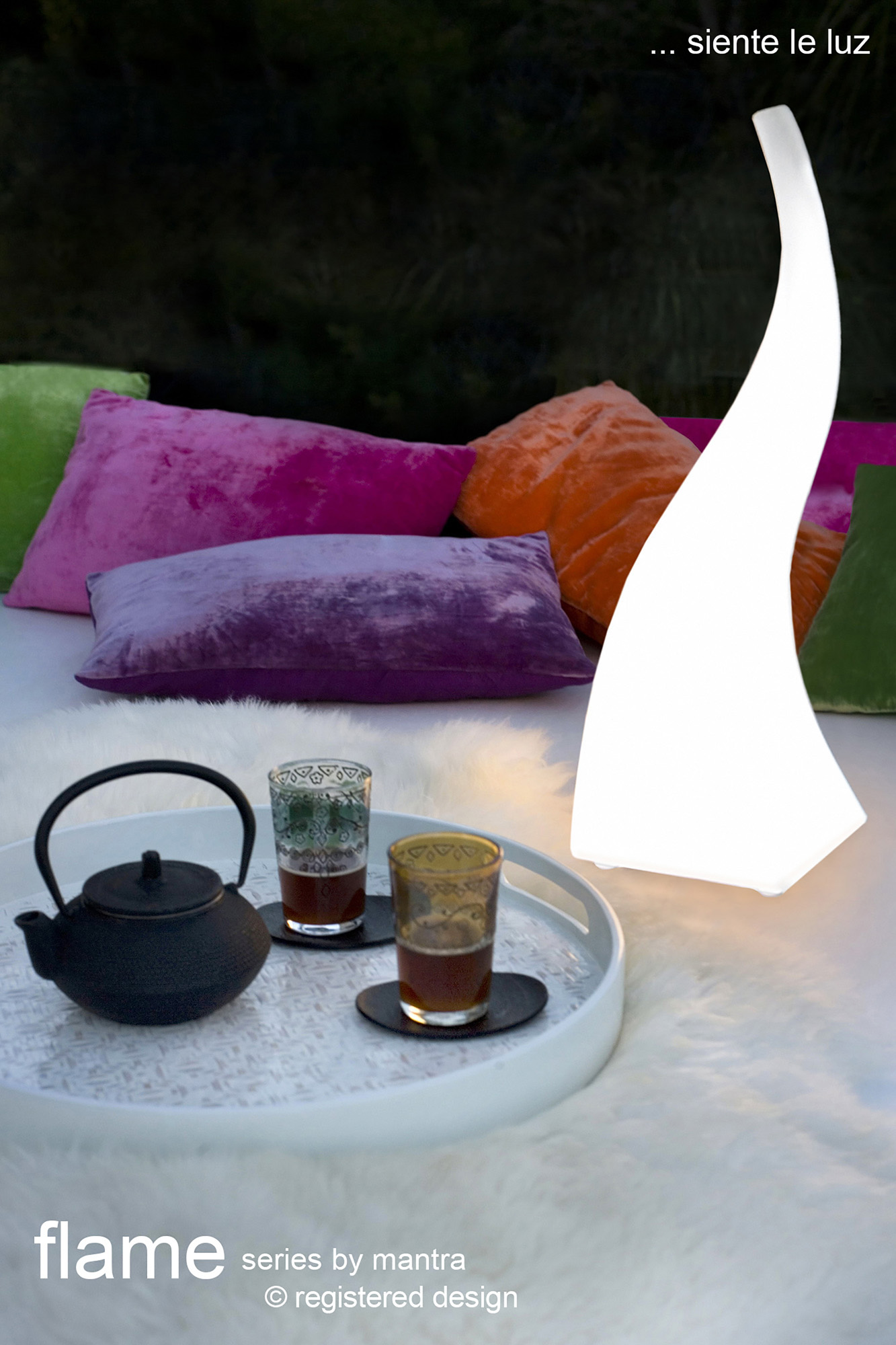 Flame Exterior Lights Mantra Battery & Portable Lamps